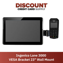 Load image into Gallery viewer, Ingenico Lane 3000/5000/7000/8000 VESA Metal Mounting Bracket for 19" to 23" Monitor, Screw-in Installation, Black