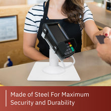 Load image into Gallery viewer, Castles VEGA3000 Low Freestanding Swivel and Tilt Stand with Square Plate (White)