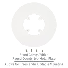 Load image into Gallery viewer, Castles VEGA3000 Low Freestanding Swivel and Tilt Stand with Square Plate (White)