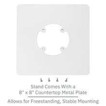 Load image into Gallery viewer, Castles VEGA3000 Low Freestanding Swivel and Tilt Stand with Square Plate (White)