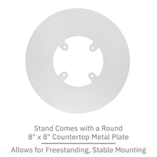 Load image into Gallery viewer, Clover Mini Low Freestanding Swivel and Tilt Stand with Round Plate