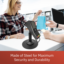 Load image into Gallery viewer, Verifone V200 / V400 Freestanding Swivel and Tilt Stand with Round Plate