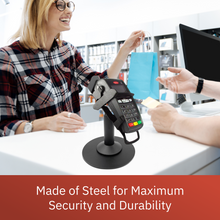 Load image into Gallery viewer, Ingenico ICT220 & ICT 250 Freestanding Swivel and Tilt Stand with Round Plate and Key Locking Mechanism