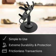 Load image into Gallery viewer, Ingenico ICT220 & ICT 250 Freestanding Swivel and Tilt Stand with Round Plate and Key Locking Mechanism