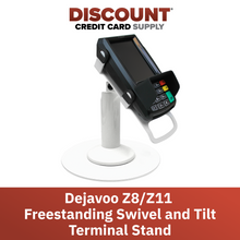 Load image into Gallery viewer, Dejavoo Z8 & Dejavoo Z11 Freestanding Swivel and Tilt Stand with Round Plate (White)