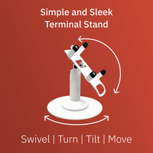 Load image into Gallery viewer, Dejavoo Z8 & Dejavoo Z11 Freestanding Swivel and Tilt Stand with Round Plate (White)