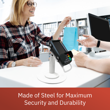 Load image into Gallery viewer, Dejavoo Z8 & Dejavoo Z11 Freestanding Swivel and Tilt Stand with Round Plate (White)