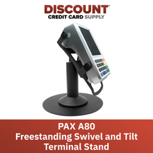 Load image into Gallery viewer, Pax A80 Freestanding Swivel and Tilt Stand with Round Plate