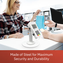 Load image into Gallery viewer, First Data FD35 / FD40 Freestanding Swivel and Tilt Stand with Round Plate (White)