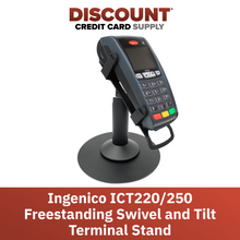 Load image into Gallery viewer, Ingenico ICT220 & ICT 250 Freestanding Swivel and Tilt Stand with Round Plate