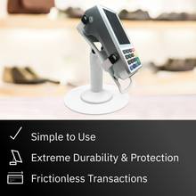 Load image into Gallery viewer, PAX A80 Freestanding Swivel and Tilt Stand with Round Plate (White)