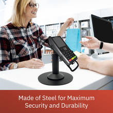 Load image into Gallery viewer, Verifone P200 / P400 Freestanding Swivel and Tilt Stand with Round Plate