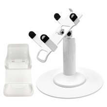 Load image into Gallery viewer, PAX A920 Freestanding Swivel and Tilt Stand for Terminal and Charging Base with Round Plate (White)