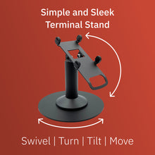 Load image into Gallery viewer, Verifone V400M Freestanding Swivel and Tilt Stand with Round Plate