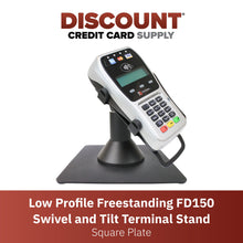 Load image into Gallery viewer, First Data FD35 & FD40 Low Swivel and Tilt Freestanding Stand with Square Plate