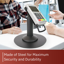 Load image into Gallery viewer, First Data RP10 Freestanding Swivel and Tilt Stand with Round Plate