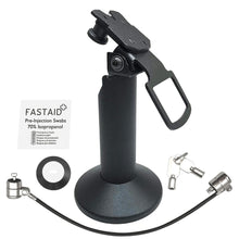 Load image into Gallery viewer, Ingenico Lane 3000 / 5000 / 7000 / 8000 Swivel and Tilt Stand with Device to Stand Security Tether Lock, Two Keys 8"