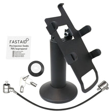 Load image into Gallery viewer, First Data FD35 & Clover FD40 Swivel and Tilt Stand with Device to Stand Security Tether Lock, Two Keys 8"