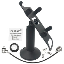 Load image into Gallery viewer, Ingenico Move 3500 & Move 5000 Swivel and Tilt Stand with Device to Stand Security Tether Lock, Two Keys 8"