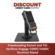 Load image into Gallery viewer, Verifone V200 / V400 Freestanding Swivel and Tilt Stand with Square Plate