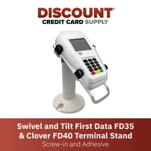 Load image into Gallery viewer, First Data FD35 / First Data FD40 Swivel and Tilt Stand (White)