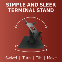 Load image into Gallery viewer, Ingenico IPP 310 / 320 / 350 Freestanding Low Swivel and Tilt Stand with Square Plate
