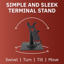 Load image into Gallery viewer, Verifone V200 / V400 Freestanding Swivel and Tilt Stand with Square Plate