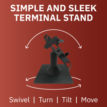 Load image into Gallery viewer, Ingenico IPP 310 / 315 / 320 / 350 Freestanding Swivel and Tilt Stand with Sqaure Plate and Key Locking Mechanism