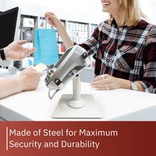 Load image into Gallery viewer, Pax A80 Freestanding Swivel and Tilt Stand with Square Plate (White)