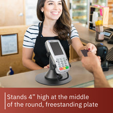 Load image into Gallery viewer, Verifone Vx820 Freestanding Low Swivel and Tilt Stand with Round Plate