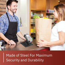 Load image into Gallery viewer, Verifone Vx520 Freestanding Low Swivel and Tilt Stand with Square Plate