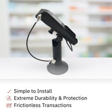 Load image into Gallery viewer, Ingenico Lane 3000 / 5000 / 7000 / 8000 Swivel and Tilt Stand with Device to Stand Security Tether Lock, Two Keys 8"