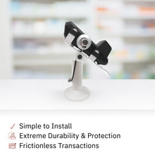 Load image into Gallery viewer, Dejavoo Z3 & Dejavoo Z6 Swivel and Tilt Stand with Device to Stand Security Tether Lock, Two Keys 8" (White)