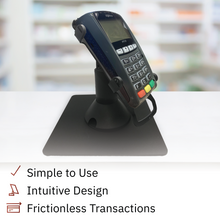 Load image into Gallery viewer, Ingenico IPP 310 / 320 / 350 Freestanding Low Swivel and Tilt Stand with Square Plate
