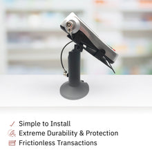 Load image into Gallery viewer, First Data FD35 & Clover FD40 Swivel and Tilt Stand with Device to Stand Security Tether Lock, Two Keys 8"