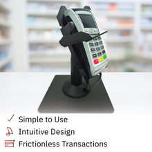 Load image into Gallery viewer, Ingenico ICT 220 & ICT 250 Freestanding Swivel and Tilt Stand with Square Plate and Key Locking Mechanism