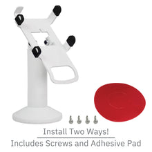 Load image into Gallery viewer, Dejavoo Z3 & Dejavoo Z6 Swivel and Tilt Stand with Device to Stand Security Tether Lock, Two Keys 8" (White)