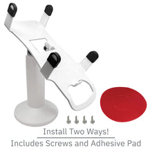 Load image into Gallery viewer, PAX A80 Swivel and Tilt Stand and Device to Stand Security Tether Lock, Two Keys 8" (White)