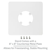 Load image into Gallery viewer, PAX A80 Freestanding Low Swivel and Tilt Stand with Square Plate (White)