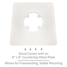 Load image into Gallery viewer, Dejavoo Z8 & Dejavoo Z11 Freestanding Swivel and Tilt Stand with Square Plate (White)