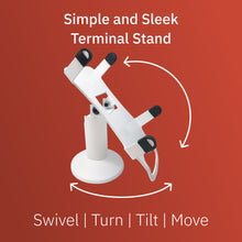 Load image into Gallery viewer, PAX A80 Freestanding Low Swivel and Tilt Stand with Round Plate (White)