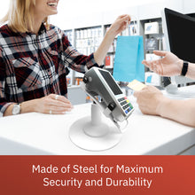 Load image into Gallery viewer, PAX A80 Freestanding Low Swivel and Tilt Stand with Round Plate (White)