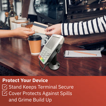 Load image into Gallery viewer, Verifone Vx820 Swivel and Tilt Stand and Spill Cover