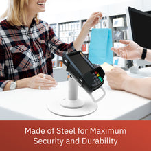 Load image into Gallery viewer, Dejavoo Z8 & Dejavoo Z11 Freestanding Low Swivel and Tilt Swivel Stand with Round Plate (White)