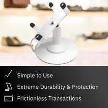 Load image into Gallery viewer, PAX A80 Freestanding Low Swivel and Tilt Stand with Round Plate (White)