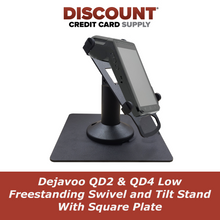 Load image into Gallery viewer, Dejavoo QD2, QD4, & QD5 Low Freestanding Swivel and Tilt Stand with Square Plate