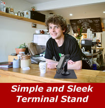 Load image into Gallery viewer, Dejavoo QD2, QD4, & QD5 Low Freestanding Swivel and Tilt Stand with Square Plate