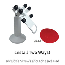 Load image into Gallery viewer, Clover Flex Screw Mounted Swivel and Tilt Stand with Charging Base (White)