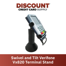 Load image into Gallery viewer, Verifone Vx520 Freestanding Swivel and Tilt Stand with Round Plate
