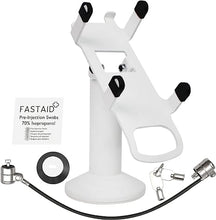 Load image into Gallery viewer, DCCStands Dejavoo Z8 / Dejavoo Z11 7" Swivel and Tilt White Stand with Anti-Theft POS Device Terminal to Stand Security Tether Lock - Fits Dejavoo Z11 HW # v1.3
